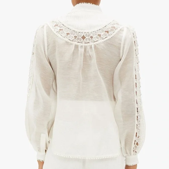 Zimmermann Super Eight Butterfly Button Front Shirt 0